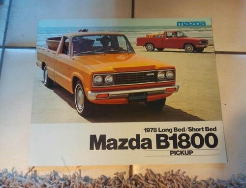 1978 mazda b1800 pickup truck brochure / catalog:b-1800, pick up, long bed,short