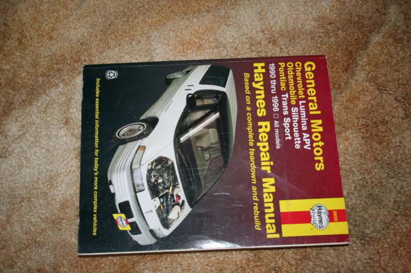 Haynes repair manual gm chev lumina olds silhouette pontiac trans sport 90-96