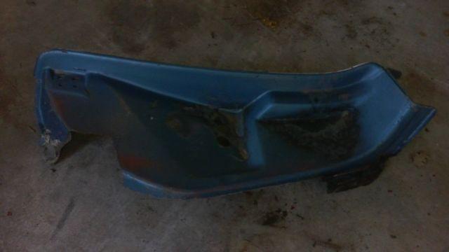Corvette 64 - 67 original gm door jam fiberglass panel rt rear rdst rough