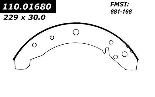 Centric 111.01680 brake pad or shoe, rear-new brake shoe-preferred
