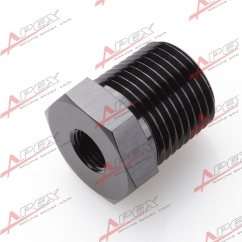 3/8'' npt male to 1/8'' npt female adapter adaptor fitting aluminum black