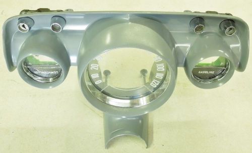 1957 chevy  dash instrument cluster, lens &amp; chrome trim - item #2
