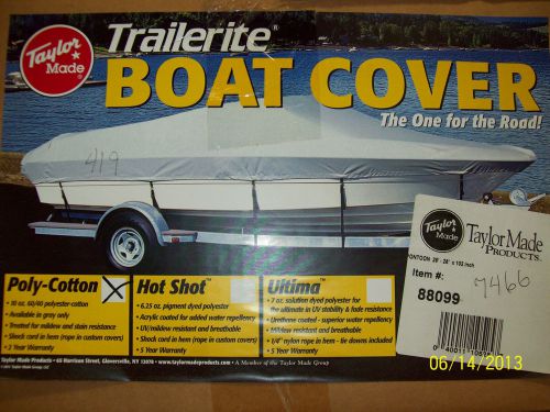 Taylor made pontoon boat cover, 24' l, 102" beam, outboard, gray poly