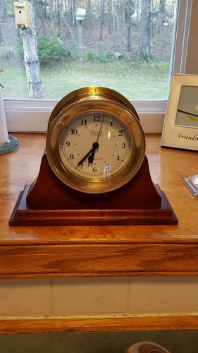 Atlantis quartz ships bell clock by weems &amp; plath.