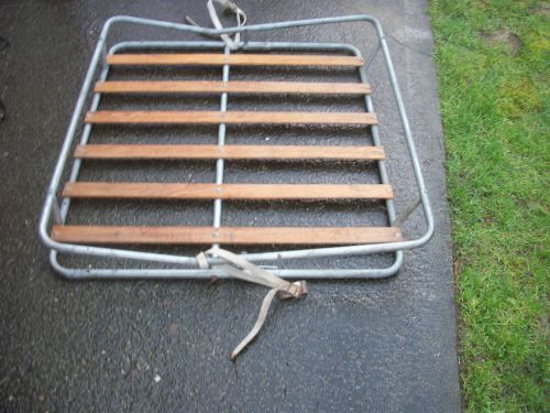 Vintage vw volkswagen bug or euro car roof rack metal with wooden slats neat see