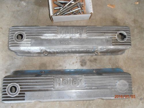 1970&#039;s sbc small block chevy 283 307 327 350 400 holley finned alum valve covers