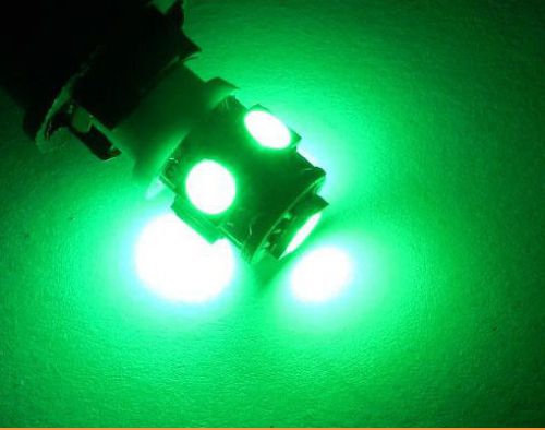 Green 50pcs 5leds 3-chips 5050 smd car led light bulb tail backup signal light