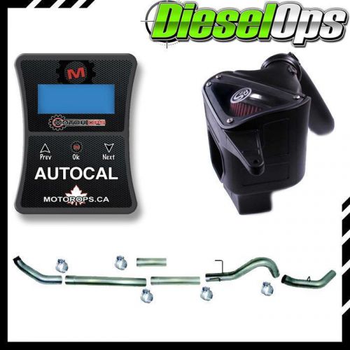 Efi live 4" turbo-back no muffler s&amp;b intake for dodge cummins 6.7l 10-12