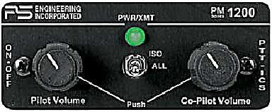 Avionics ps engineering intercom pm1200 hi noise panel mount