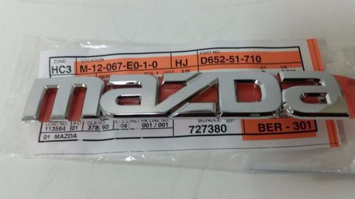 Brand new oem mazda 2 chrome emblem 11-13 badge rear trunk liftgate #d652-51-710