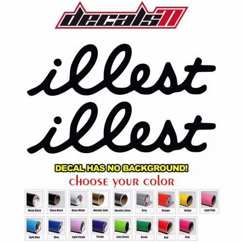 Purchase 2x ilIest Vinyl Decal Window Car Sticker JDM Stance Hellaflush