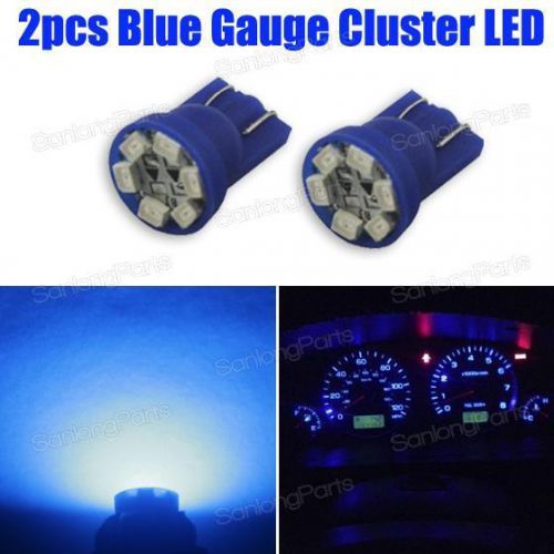 2x 194 blue t10 wedge gauge cluster instrumental speedometer led light bulb