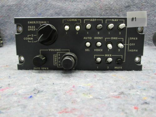 Cessna citation avtech corp. audio control panel with intercom guaranteed!