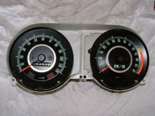 Factory oem 1967 camaro dash 120 speedometer &amp; 7k tachometer tach rally sport rs