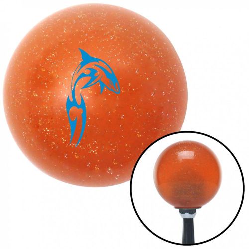 Blue dolphin in air orange metal flake shift knob with 16mm x 1.5 insertresin