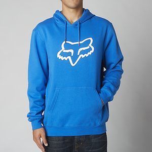 Fox racing legacy mens fox head pull over hoody blue