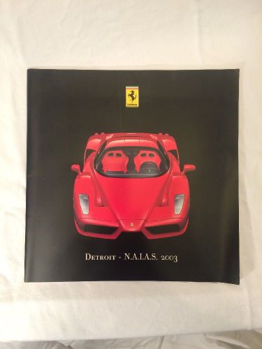 Ferrari enzo press kit media sales brochure pamphlet_detroit auto show_disc oem