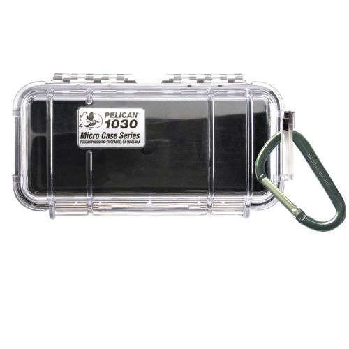 Pelican 1030 micro case w/clear lid - black