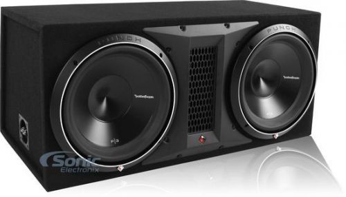 Rockford fosgate p3-2x12 2400w dual 12" punch p3 loaded subwoofer enclosure box