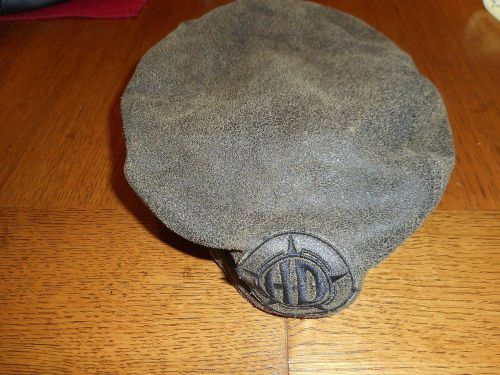 Men's vintage harley-davidson billings brown leather nostalgic ivy newsboy cap