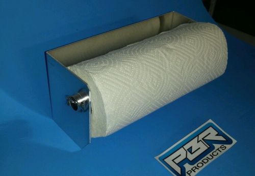 Aluminum paper towel  rack holder shop cabinet race car enclosed trailer nhra