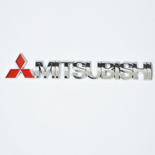 3d mitsubishi logo lettering sticker badge emblem front rear trunk decal pajero