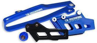 Tm designworks dirt cross moto chain slide-n-guide kit blue yamaha yz yzf wrf