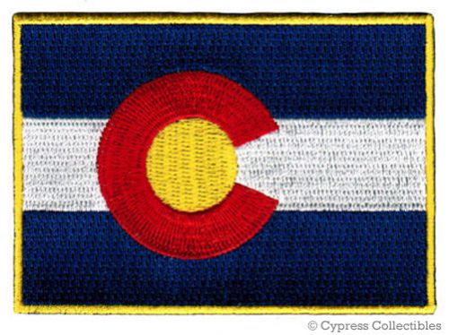 Colorado biker patch iron-on embroidered motorcycle state flag
