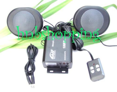Hot 12v car amplified stereo system fm 100w black speakers 