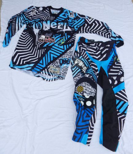 Rob adelberg fmx freestyle team motocross motorcycle o'neal pants 32 jersey set