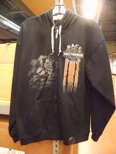 Harley race tested black hoodie size medium
