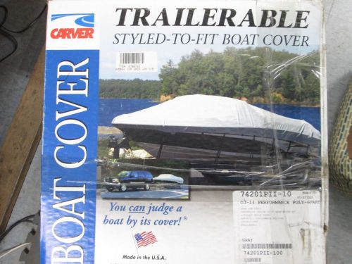Carver jon boat cover centerline length 14' 6" beam width 60" 74201pii-10