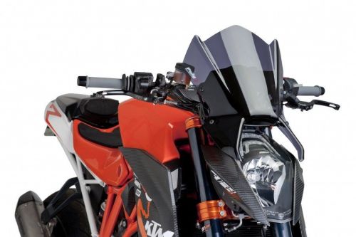 Puig naked new generation windscreen for 14 15 ktm 1290 super duke r dark smoke