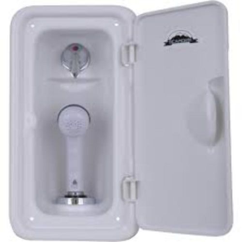 Scandvik shower box vertical, white sprayer with 6' nylon hose 14126 lc