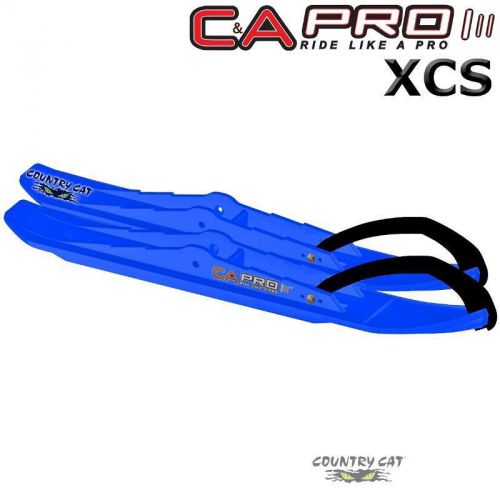 C&amp;a pro xtreme crossover xcs 6-3/4" snowmobile skis blue with black loops pair