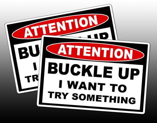 Funny 4x4 off road warning sticker decal buckle up prank joke jeep atv sxs laugh