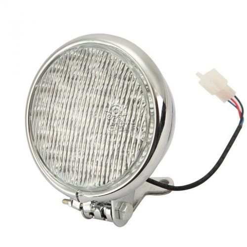 5" chrome custom motorcycle led headlight universal bobber street bike touring