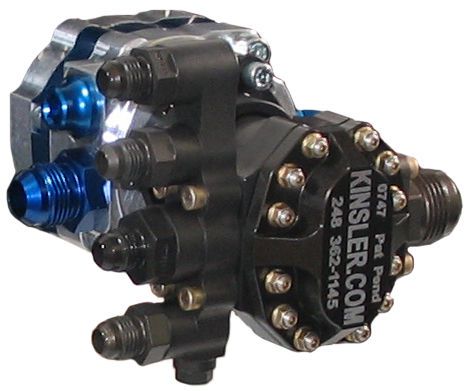 Kinsler tough fuel pump &amp; kse power steering,4 port manifold,.300",sprint car