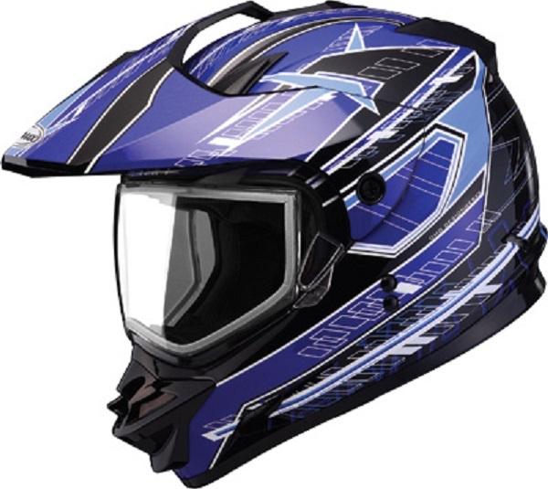 New 2014 xl gmax gm11s nova blue/black/white snow sport snowmobile helmet dot 