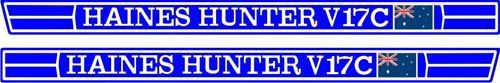 New haines hunter v17c decals ski fish boat 1200 x 85mm