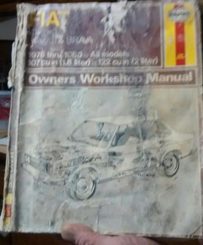 Fiat 131 &amp; brava workshop manual for years 1975-1980 by haynes