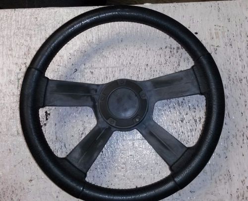Attwood black soft grip steering wheel 13.4", standard 3/4" tappered shaft