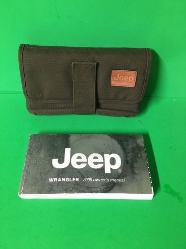 2009 jeep wrangler  owner&#039;s manual and case fast free u.s.shipping
