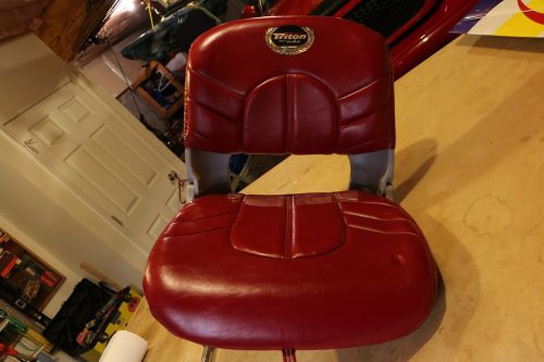 Triton boat folding casting seat and pedestal red