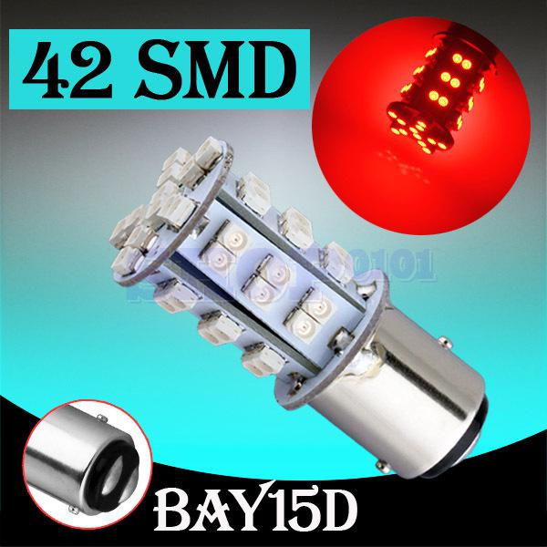 1157 bay15d 42 smd red fog tail turn signal 42 led car light bulb lamp
