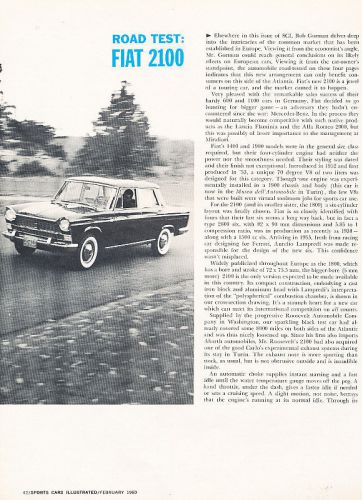 1960 fiat 2100 - road test - classic article d187