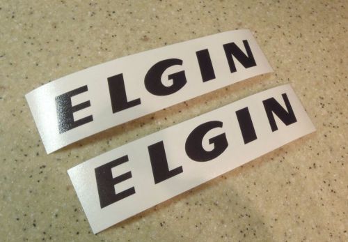 Elgin vintage outboard motor decal 2-pak black free ship + free fish decal!