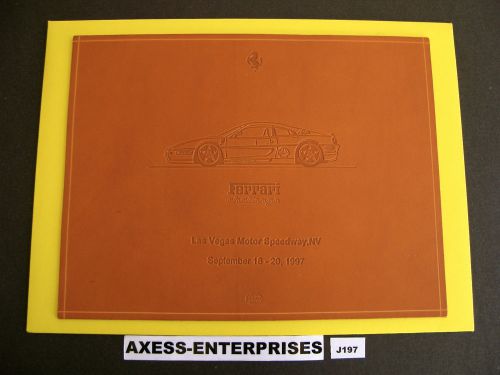 Ferrari f355 challenge commemorative schedoni leather tile las vegas 1997 # j197