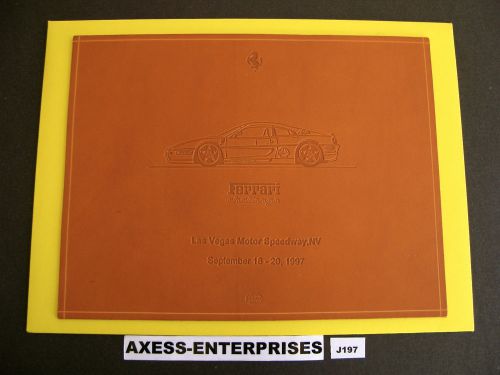 Ferrari f355 challenge commemorative schedoni leather tile las vegas 1997 # j197