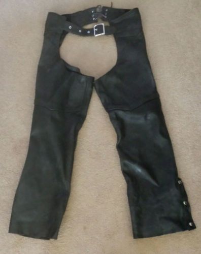 Leather motorcycle chaps